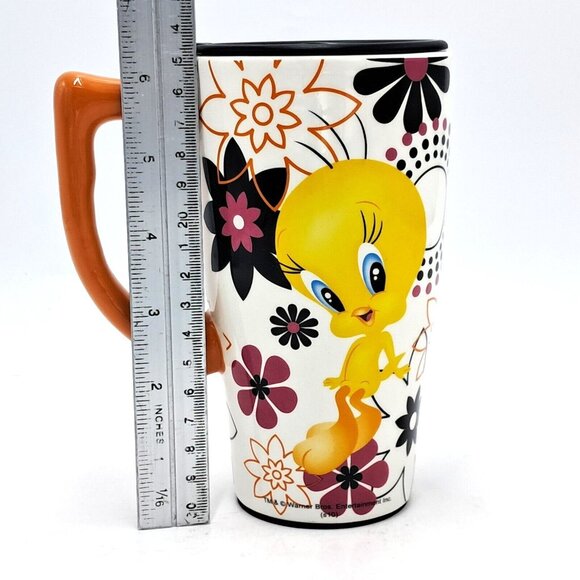 Spoontiques TWEETY TRAVEL MUG Ceramic With Plastic Lid- Warner Bros. 18 Ounces - Picture 8 of 8